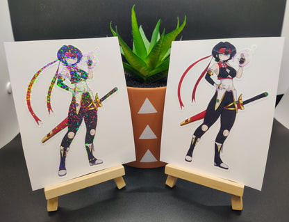 [OC] Sillia Denim the Lone Berserker! Water-Resistant Vinyl Waifu Anime Sticker!