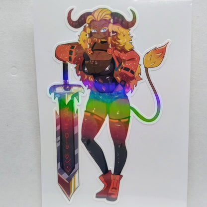 [OC] Uzgaba Valerie the Unbroken! Water-Resistant Vinyl Waifu Anime Sticker!
