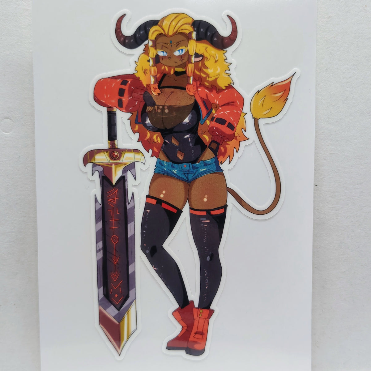 [OC] Uzgaba Valerie the Unbroken! Water-Resistant Vinyl Waifu Anime Sticker!