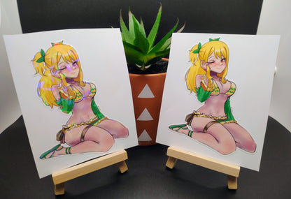 [Fairy Tail] Lucy Heartfilia Bikini Sitting Aquarius Form! Water-Resistant Vinyl Waifu Anime Girl Sticker!