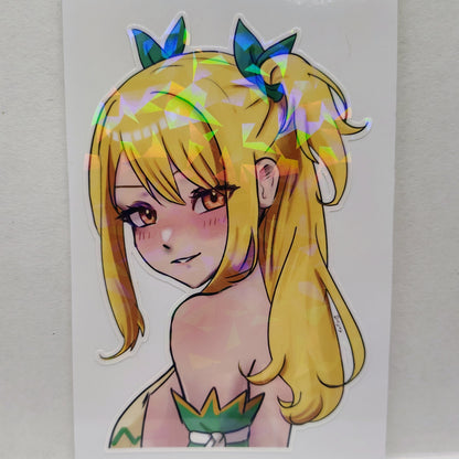 [Fairy Tail] Lucy Heartfilia Aquarius Form! Water-Resistant Vinyl Waifu Anime Girl Sticker!