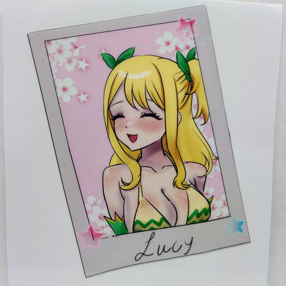 [Fairy Tail] Lucy Heartfilia Aquarius Form Photo! Water-Resistant Vinyl Waifu Anime Girl Sticker!