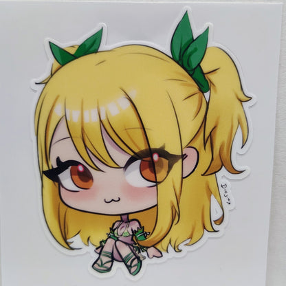 [Fairy Tail] Lucy Heartfilia Chibi Aquarius Form! Water-Resistant Vinyl Waifu Anime Girl Sticker!