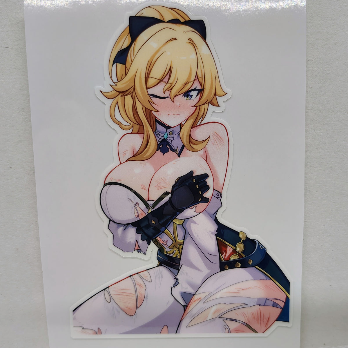 [Genshin Impact] Jean Battle Torn Fan Art Water-Resistant Vinyl Waifu Anime Girl Sticker Decal!