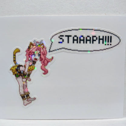 [Vtuber] Pixel Mooni STAAAPH!!! Fan Art Water-Resistant Vinyl Sticker Decal!