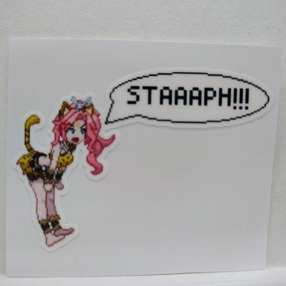 [Vtuber] Pixel Mooni STAAAPH!!! Fan Art Water-Resistant Vinyl Sticker Decal!