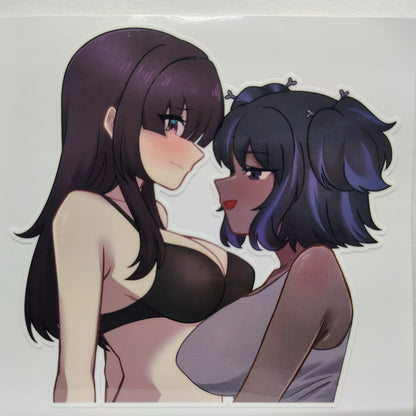 [OC][NSFW] Suzue & Audrey Cute Couple Water-Resistant Vinyl Waifu Sticker!