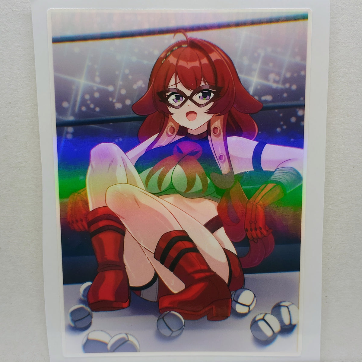 [VTuber] BerryCrepe Wrestler Marbles Sticker! Water-Resistant Vinyl Fan Art Sticker!