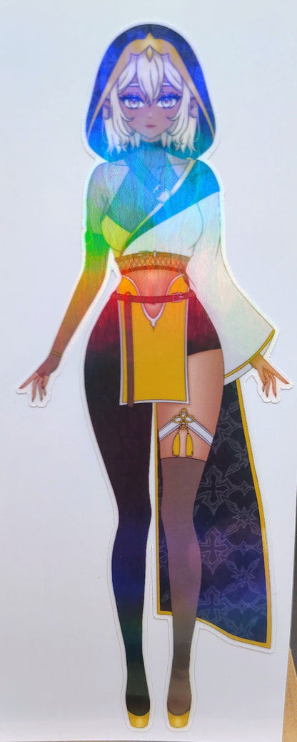 [OC] Selene X Assassin Outfit Anime Girl Sticker! Holographic Versions Available! Water-Resistant Vinyl Sticker!