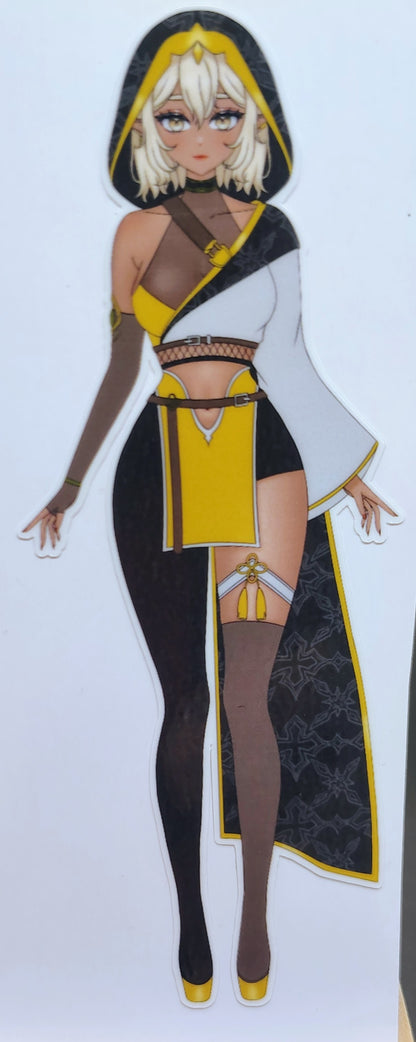 [OC] Selene X Assassin Outfit Anime Girl Sticker! Holographic Versions Available! Water-Resistant Vinyl Sticker!