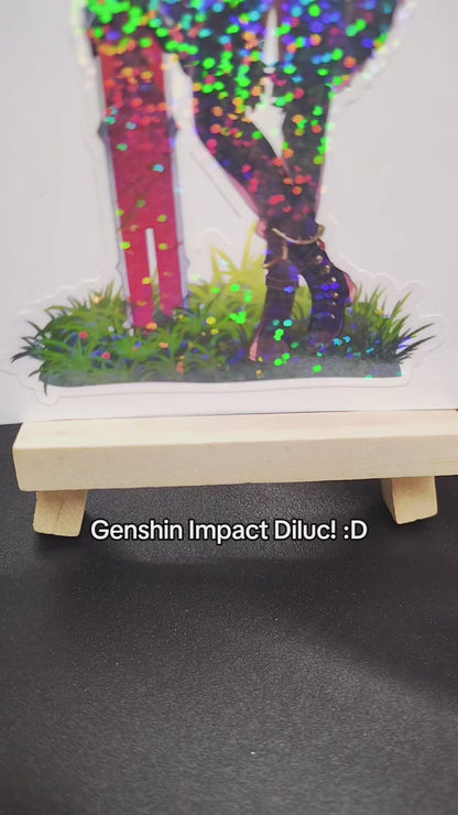 [Genshin Impact] Diluc Adventure Vibes! - Water-Resistant Vinyl Husbando Anime Sticker!