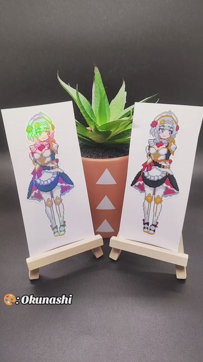 [Genshin Impact] Pixel Noelle Fan Art Water-Resistant Vinyl Sticker! Fan-Made Merchandise!