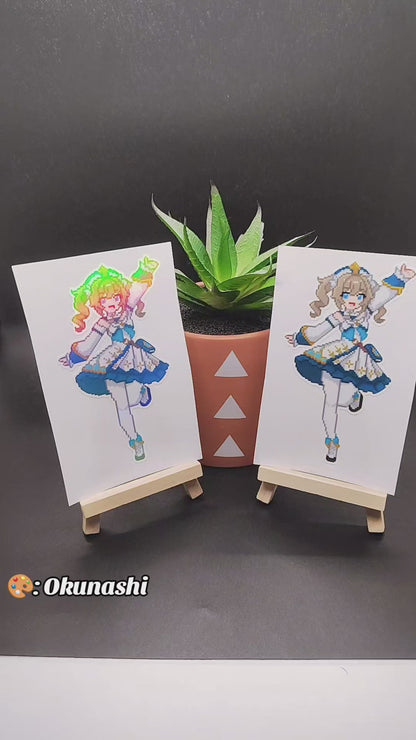 [Genshin Impact] Pixel Barbara Fan Art Water-Resistant Vinyl Sticker! Fan-Made Merchandise!