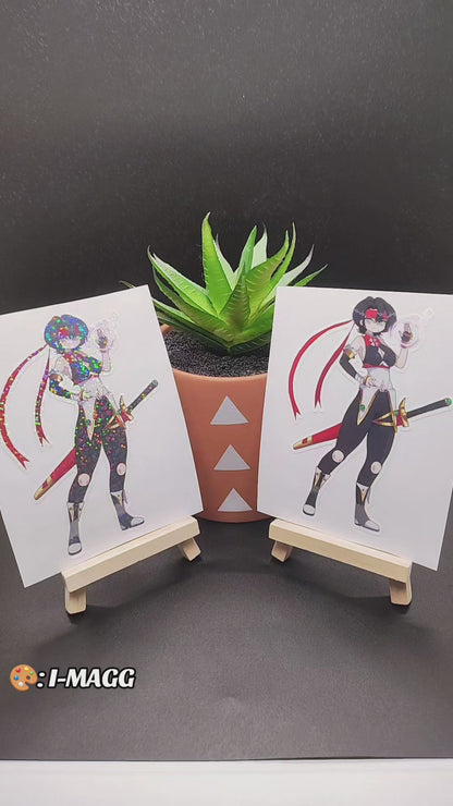 [OC] Sillia Denim the Lone Berserker! Water-Resistant Vinyl Waifu Anime Sticker!