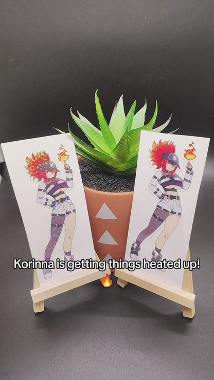 [OC] Korinna Vesta the Phoenix Trigger! Water-Resistant Vinyl Waifu Anime Sticker!
