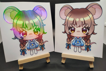 [VTuber] Chibi ZumiVT Fan Art Sticker! Holographic Versions Available! Water-Resistant Vinyl Sticker!
