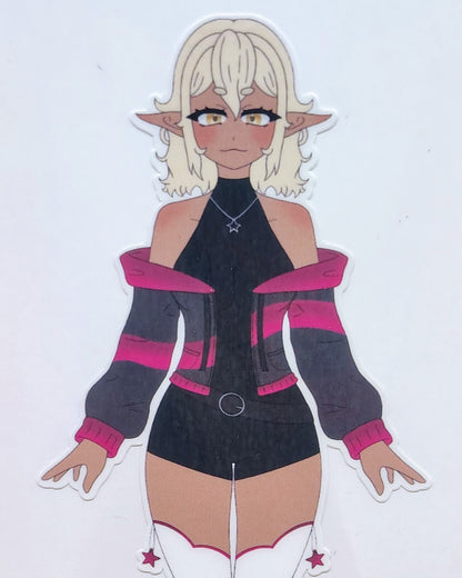 [OC] Selene X the Assassin Anime Girl Sticker! Water-Resistant Vinyl Sticker!