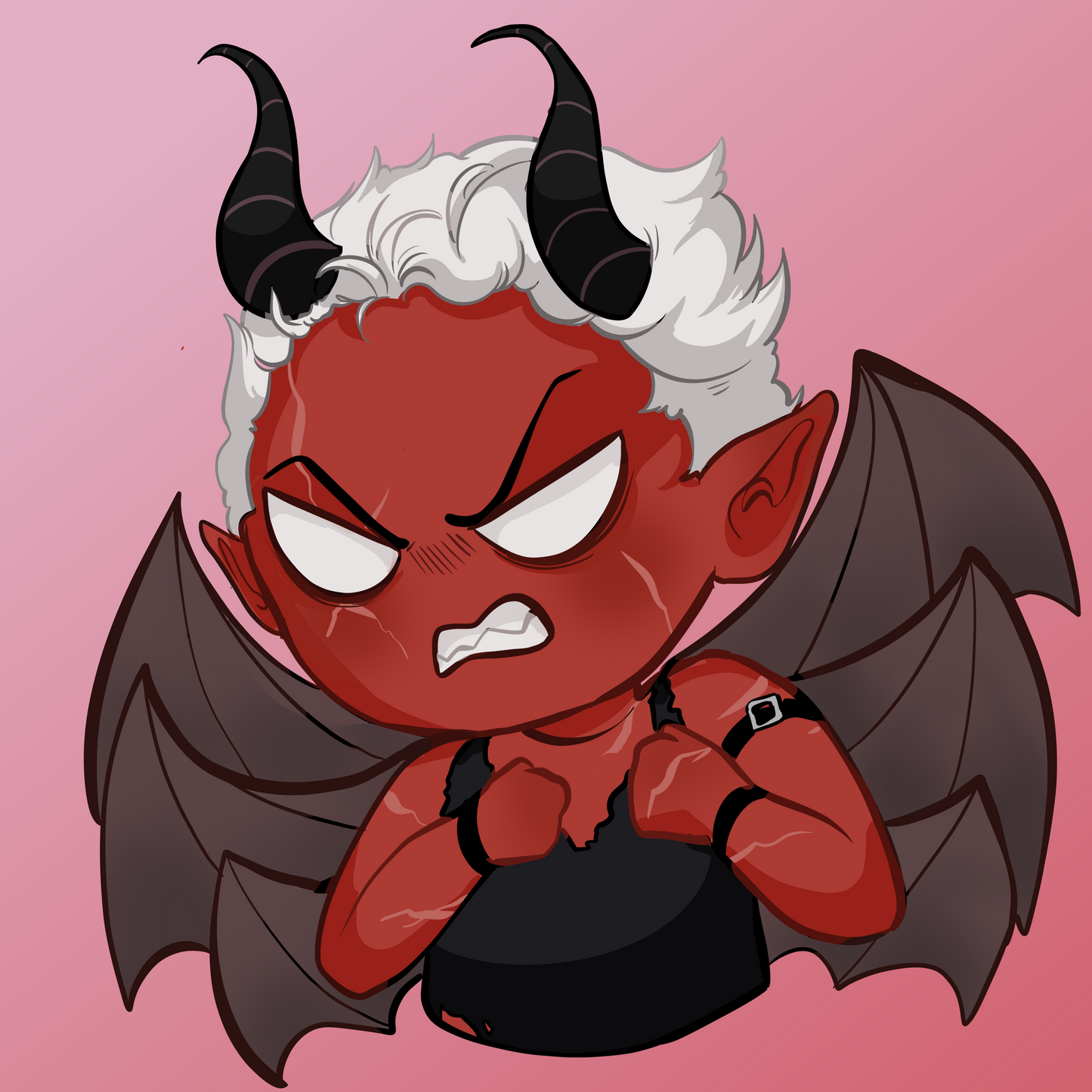 [OC] Wallie Chibi Rage Sticker! Water-Resistant Vinyl Sticker!