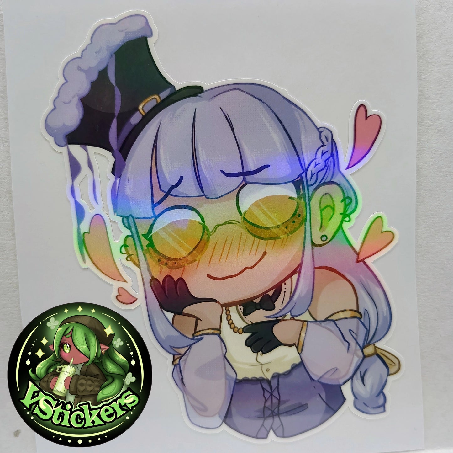 [OC] Juria Yishu (Chibi Lewd Thoughts) - Water-Resistant Vinyl Sticker! - Water-Resistant Vinyl Sticker!