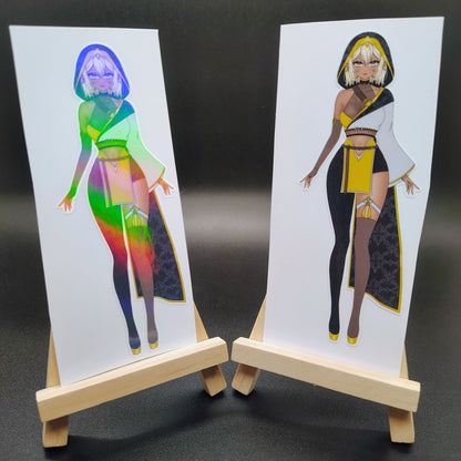 [OC] Selene X Assassin Outfit Anime Girl Sticker! Holographic Versions Available! Water-Resistant Vinyl Sticker!