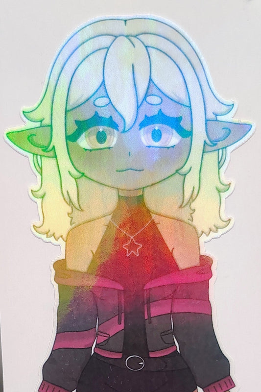 [OC] Chibi Selene X the Assassin Anime Girl Sticker! Water-Resistant Vinyl Sticker!