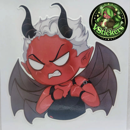 [OC] Wallie Chibi Rage Sticker! Water-Resistant Vinyl Sticker!