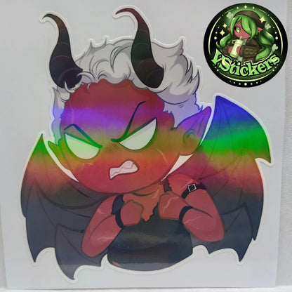 [OC] Wallie Chibi Rage Sticker! Water-Resistant Vinyl Sticker!