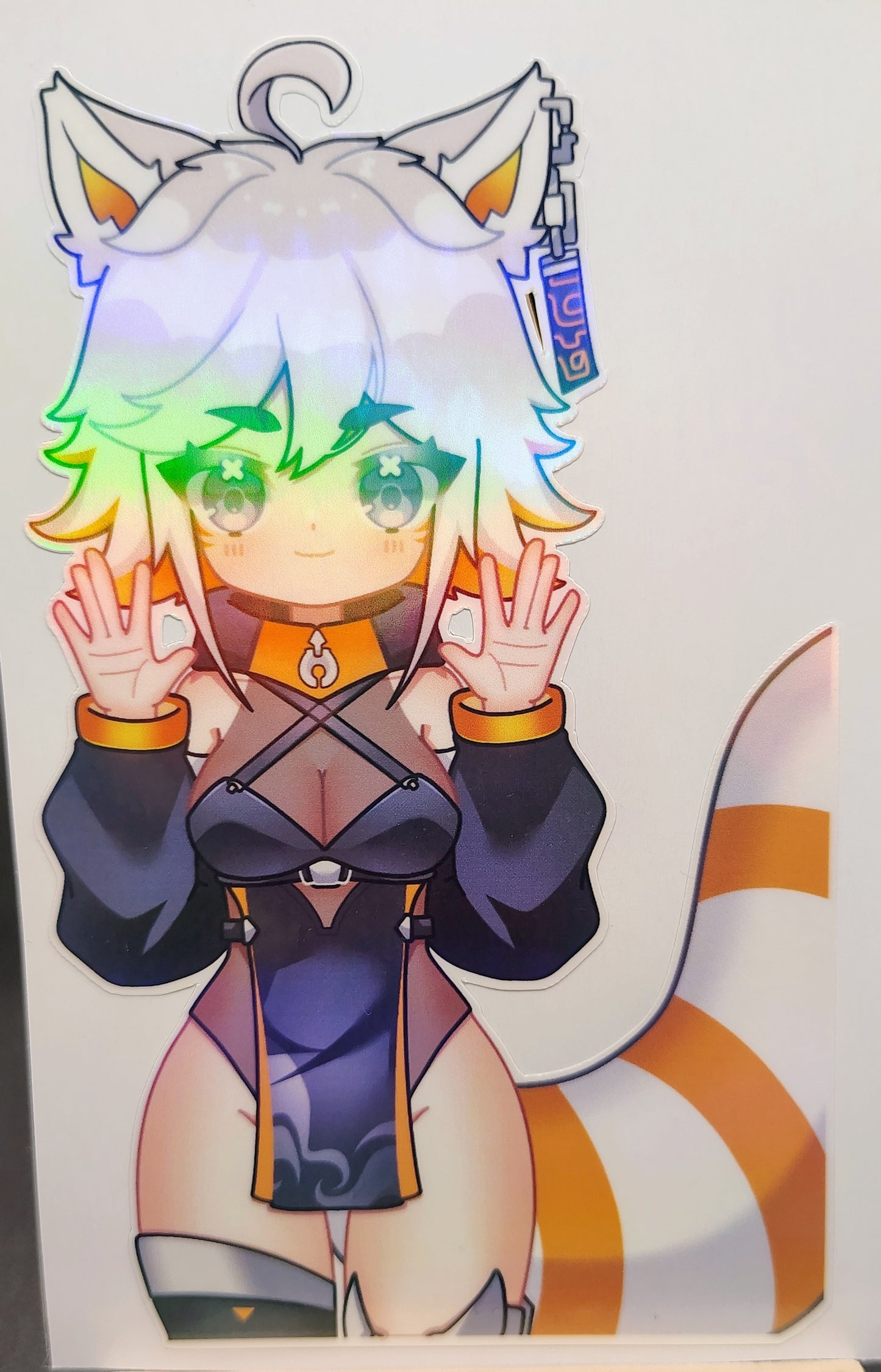 [VTuber] Deme Fan Art Sticker! Holographic Versions Available! Water-Resistant Vinyl Sticker!