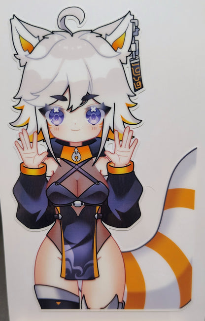 [VTuber] Deme Fan Art Sticker! Holographic Versions Available! Water-Resistant Vinyl Sticker!