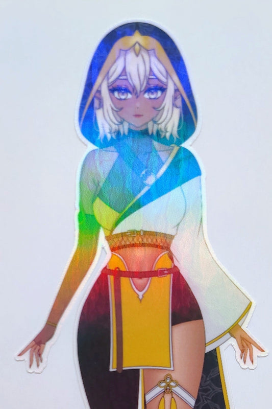 [OC] Selene X Assassin Outfit Anime Girl Sticker! Holographic Versions Available! Water-Resistant Vinyl Sticker!