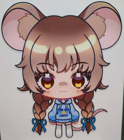 [VTuber] Chibi ZumiVT Fan Art Sticker! Holographic Versions Available! Water-Resistant Vinyl Sticker!