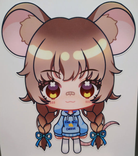[VTuber] Chibi ZumiVT Fan Art Sticker! Holographic Versions Available! Water-Resistant Vinyl Sticker!